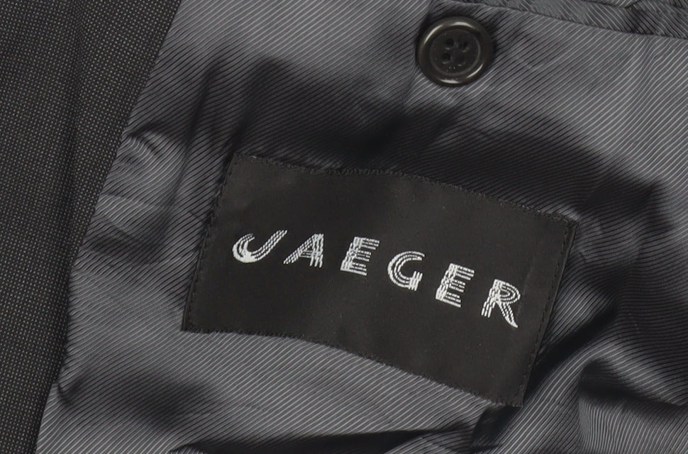 Additional view of Jaeger Men's Grey Wool Blazer Jacket 42R Classic Fit Formal
