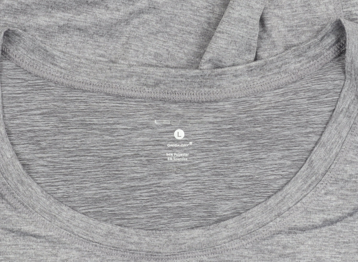 Layer 8 Women's Grey Quick Dry Polyester Blend Active T-Shirt Size L
