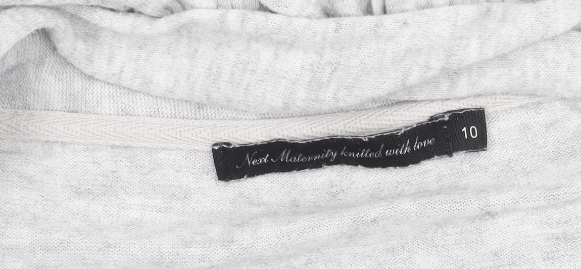 Next Maternity Grey Cotton Knit Open Cardigan Women’s Size 10