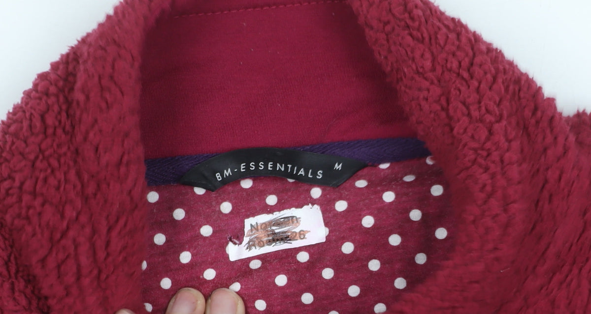 Bonmarché -Essentials Women’s Red Fleece Henley Sweatshirt Size M
