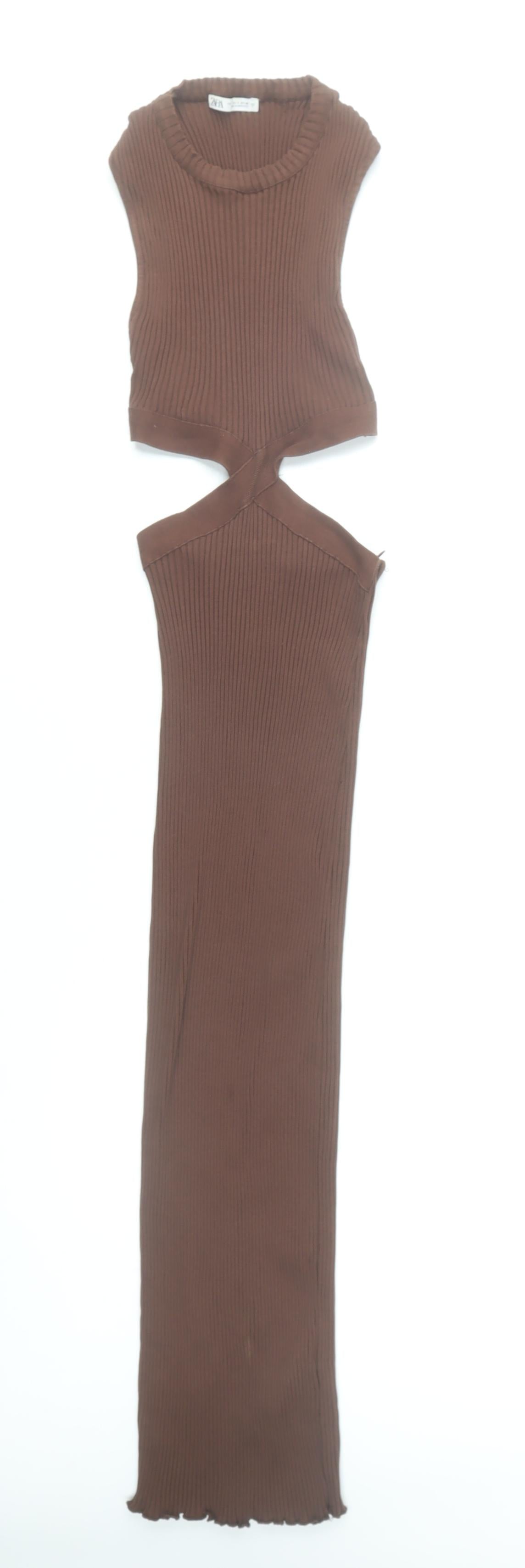 zara brown knit dress ZARA Printed Knit Mini Dress Outfit Ideas