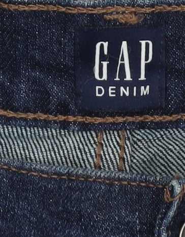 Gap Womens Blue Slim Straight Denim Jeans Size 27 Tall
