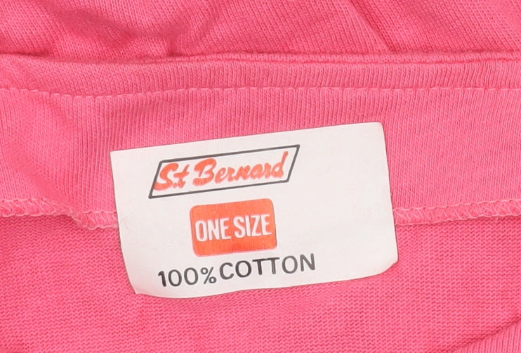 St Bernard Women Pink Cotton Button-Up Long Sleeve Top One Size