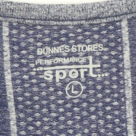Dunnes Women Blue Performance Sport Short Sleeve T-Shirt Size L