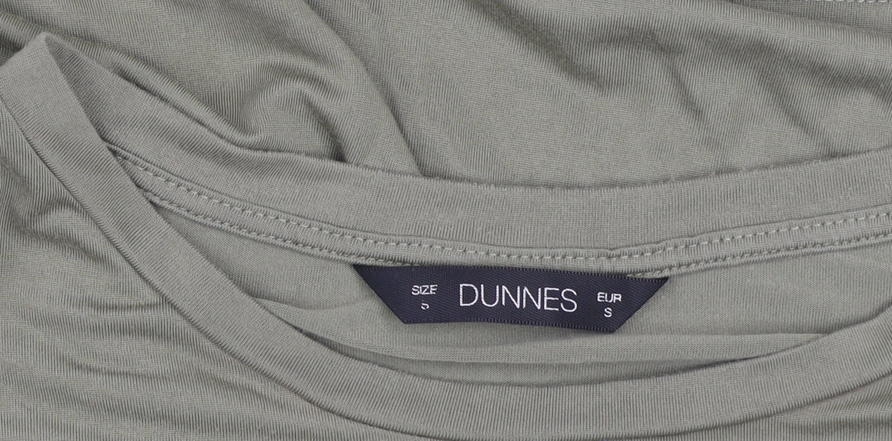 Dunnes Stores Women's Olive Green Basic Cotton T-Shirt Size S