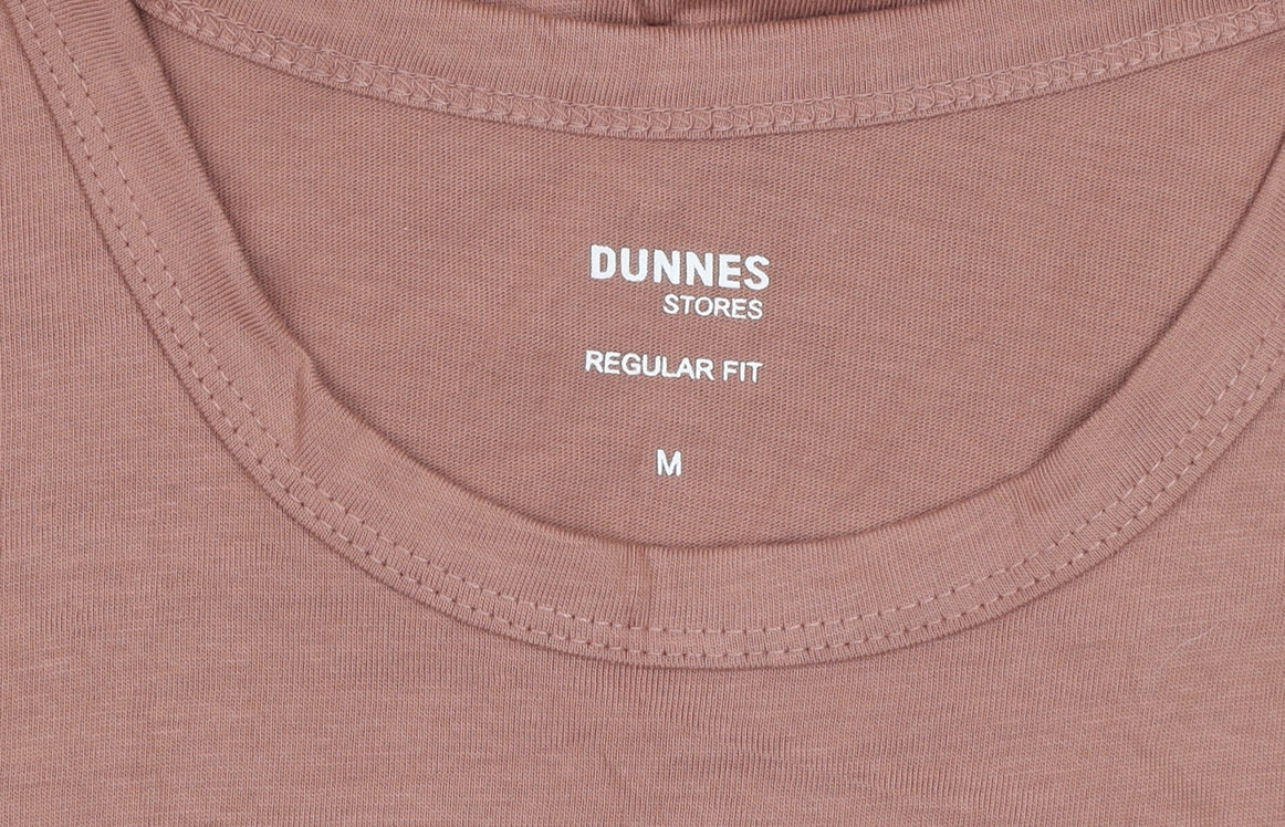 Dunnes Women Brown Regular Fit Cotton Off Duty T-Shirt M