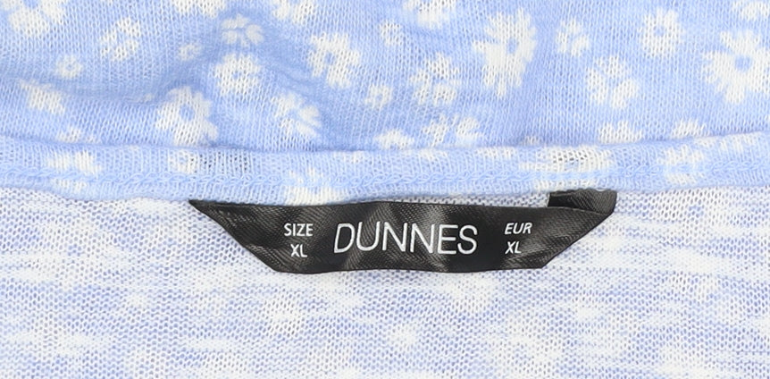 Dunnes Stores Women’s Pale Blue Floral V-Neck Sleeveless Top Size XL