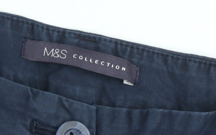 Marks & Spencer Men's Blue Regular Fit Chino Trousers Size 12