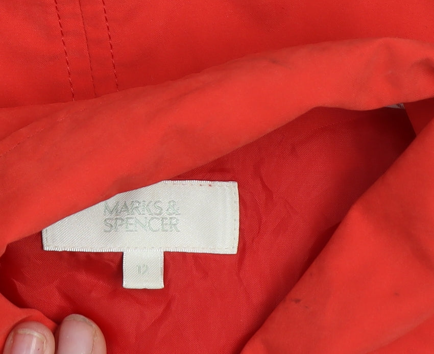 Marks & Spencer Women’s Red Buttoned Twill Jacket UK 12