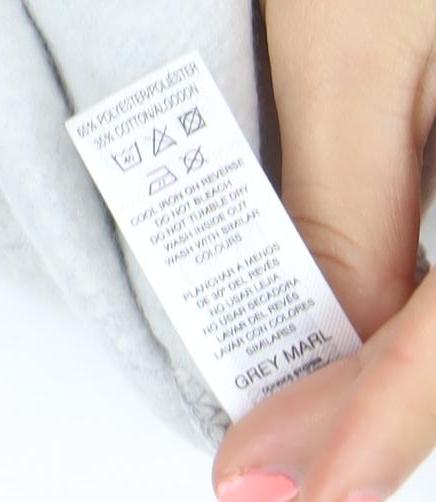 Dunnes Womens Grey Marl Small Graphic Pullover Sweatshirt