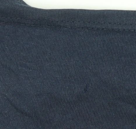 Jack & Jones Men’s Blue Graphic Logo Cotton Crew Neck T-Shirt Size M