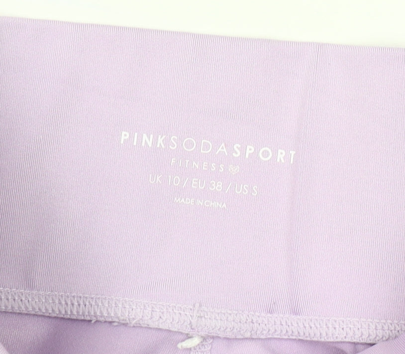 Pink Soda Sport Women's Purple Biker Shorts UK 10 Polyester Stretch