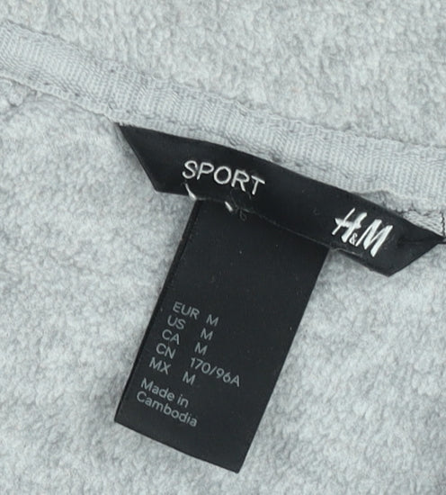 H&M Women Grey Soft Shell Hooded Jacket Size 12