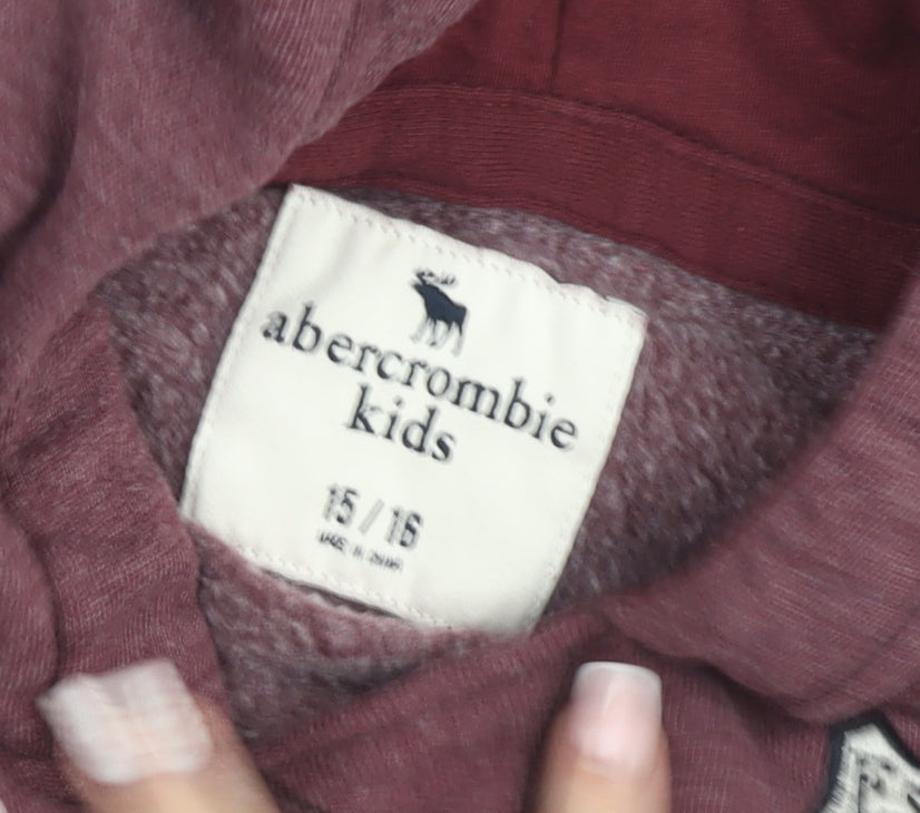 Abercrombie & Fitch Kids Burgundy Pullover Hoodie 15/16 Teens Casual