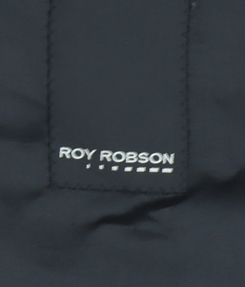 Roy Robson Men's Black Wool Blend 2-Button Formal Blazer Size 42