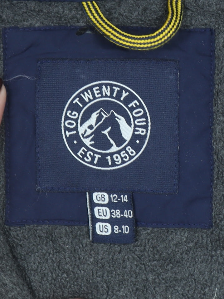 TOG24 Womens Navy Quilted Hooded Jacket Size 12-14