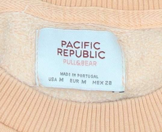 Pull&Bear Women’s Orange California Sweatshirt M Relaxed Fit
