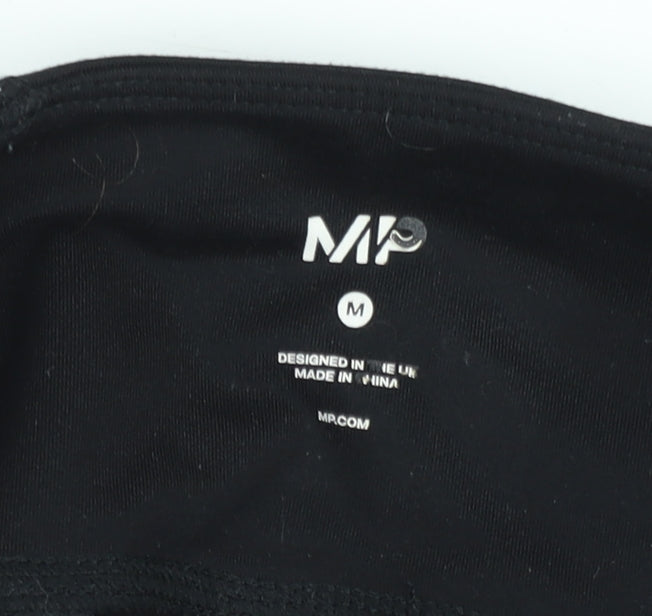 Myprotein Women's Black Medium Capri Leggings Polyester Blend Stretch Activewear
