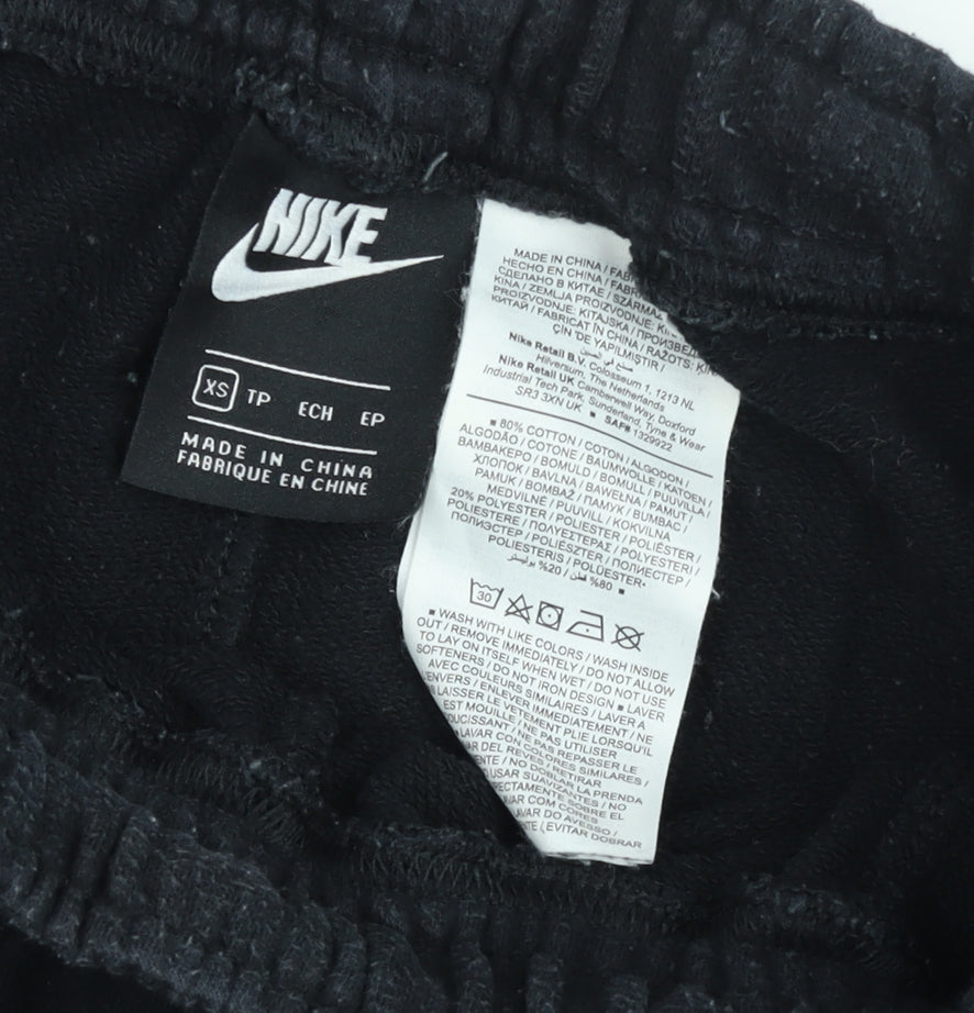 Nike Men's Black XS Fleece Jogger Sweatpants Tapered Fit