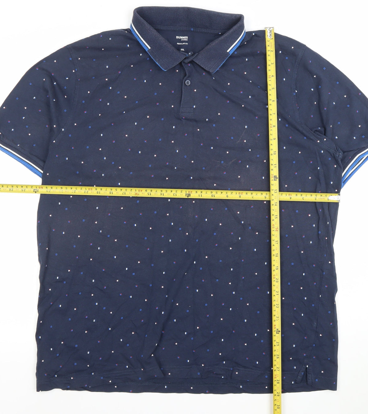 Dunnes Men’s Blue Regular Fit 2XL Cotton Polo Shirt