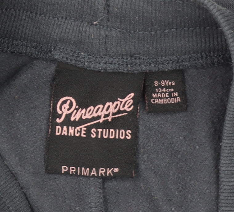 Pineapple Dance Studios Girls Black Jogger Trousers 8-9 Years With Pockets