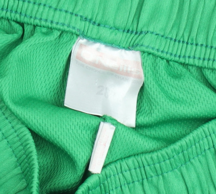 O'Neill Boys Green Athletic Shorts 28 cm Waist Elastic Waistband Polyester