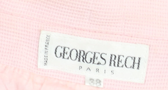 Georges Rech Women Pink Double-Breasted Blazer Size 10