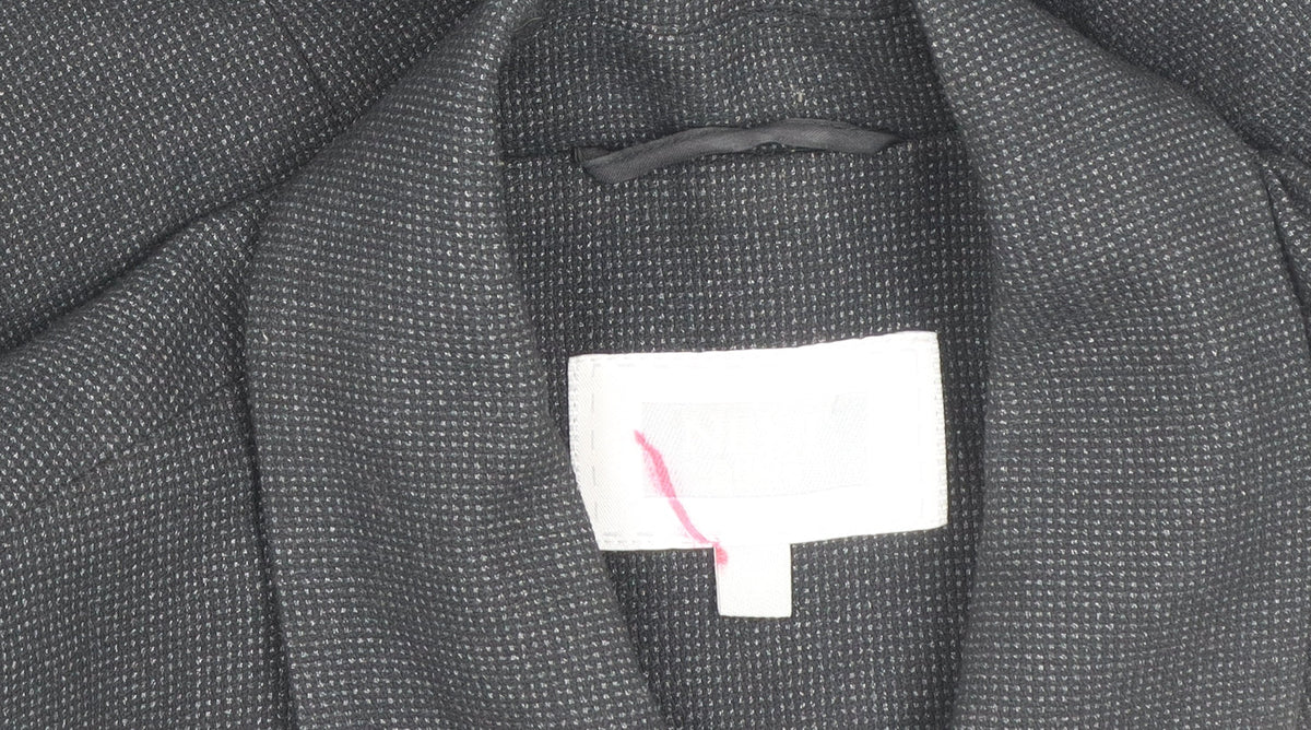 Next Women's Black Zip-Up Collared Blazer Jacket Size 12