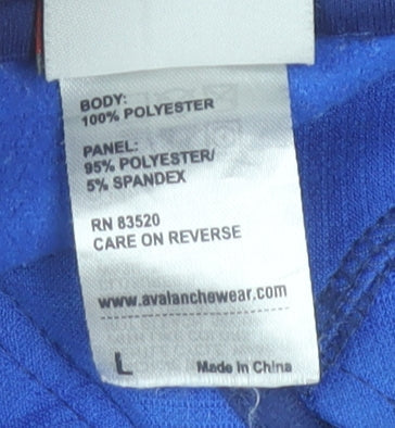 Avalanche Men's Blue Softshell Jacket L Full Zip Outdoor Lightweight