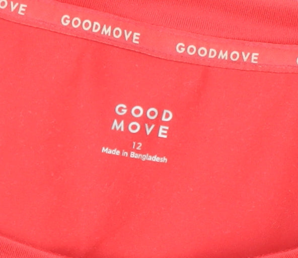 Marks & Spencer Goodmove Red Long Sleeve Stretch Top Women’s Size 12