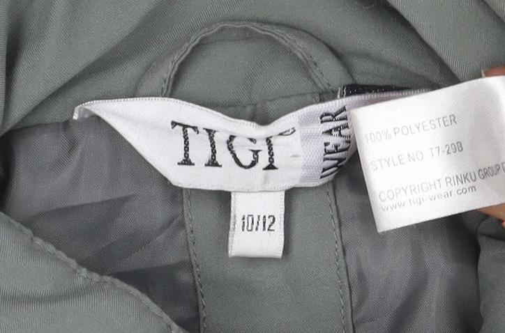 TIGI Womens Green Quilted Zip Bodywarmer Gilet Size 10/12