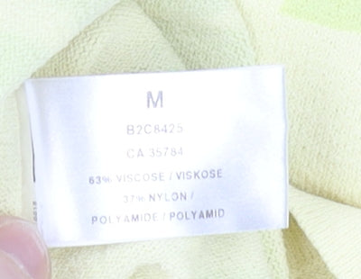 Windsmoor Women's Yellow Floral Rhinestone Viscose Knit T-Shirt M