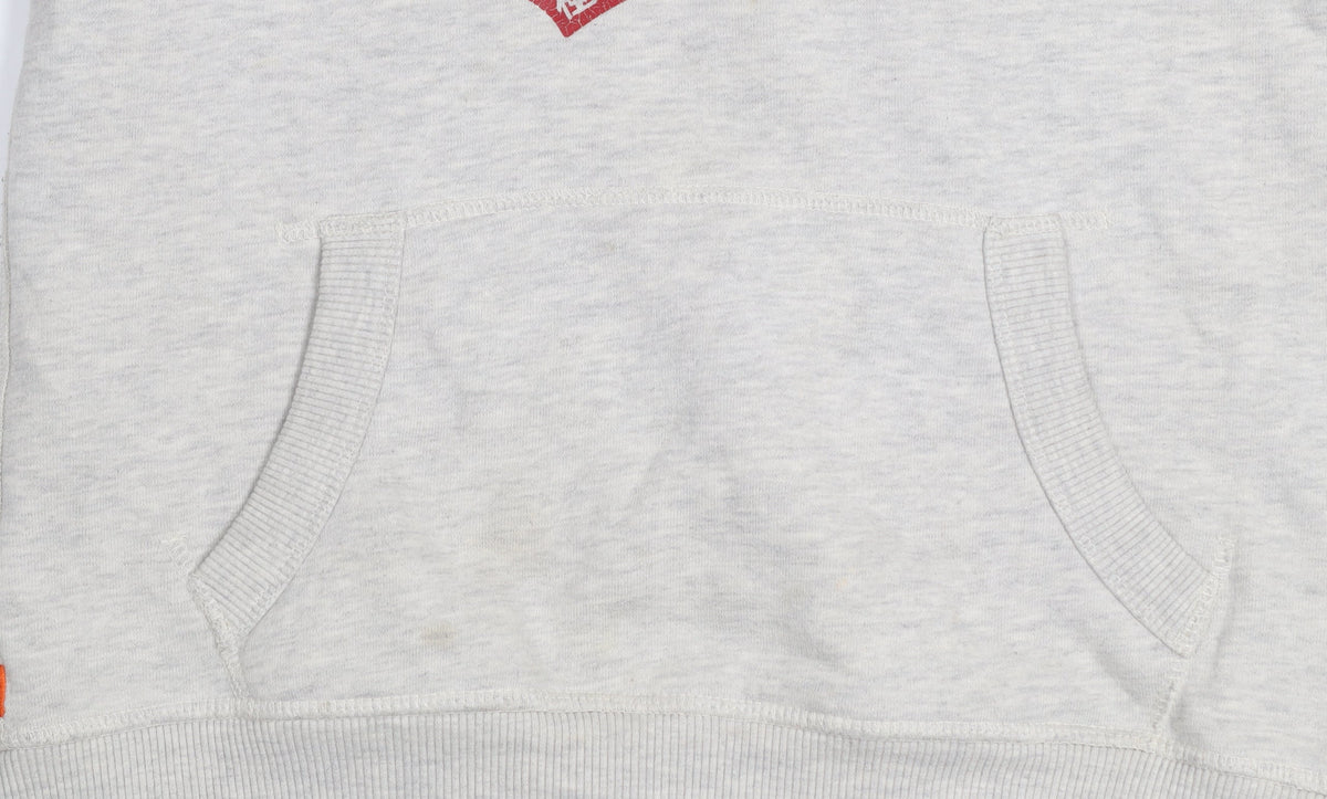Superdry Heritage Grey Hoodie Women UK 8 Pullover Cotton Blend Casual