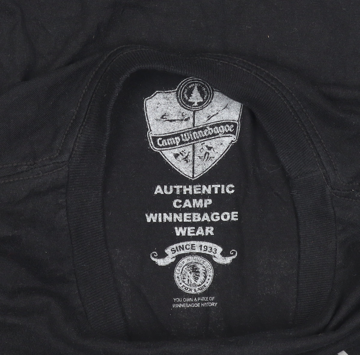 Camp Winnebagoe Men’s Black Long Sleeve Graphic Crew Neck T-Shirt Size M