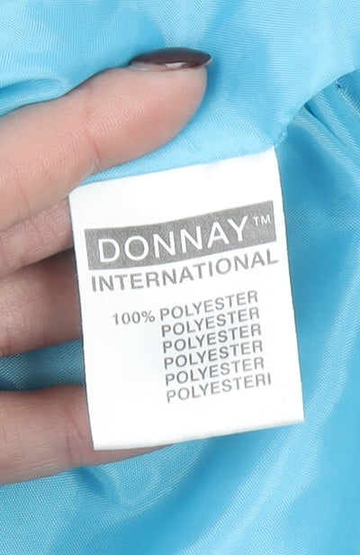 Donnay Women Blue Polyester Sleeveless Waistcoat Size M