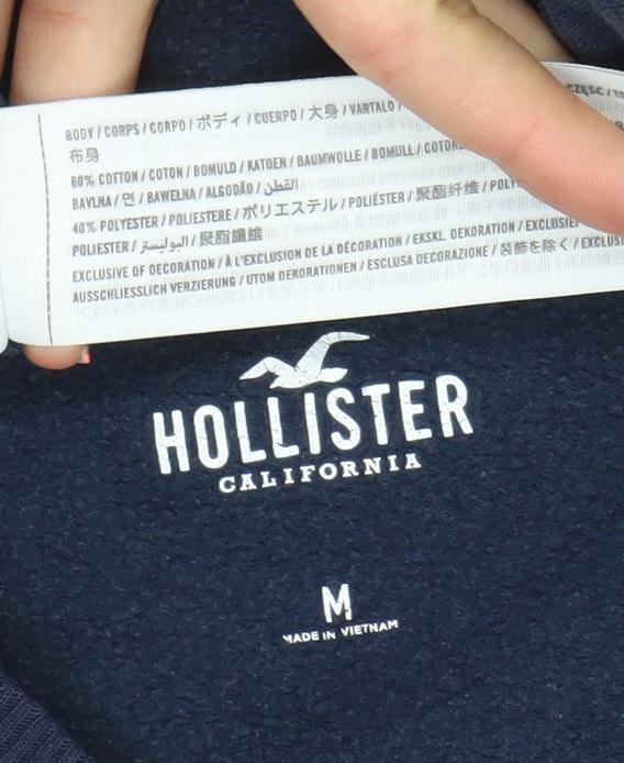Hollister Men’s Blue Medium Crew Neck Sweatshirt Pullover Classic Logo