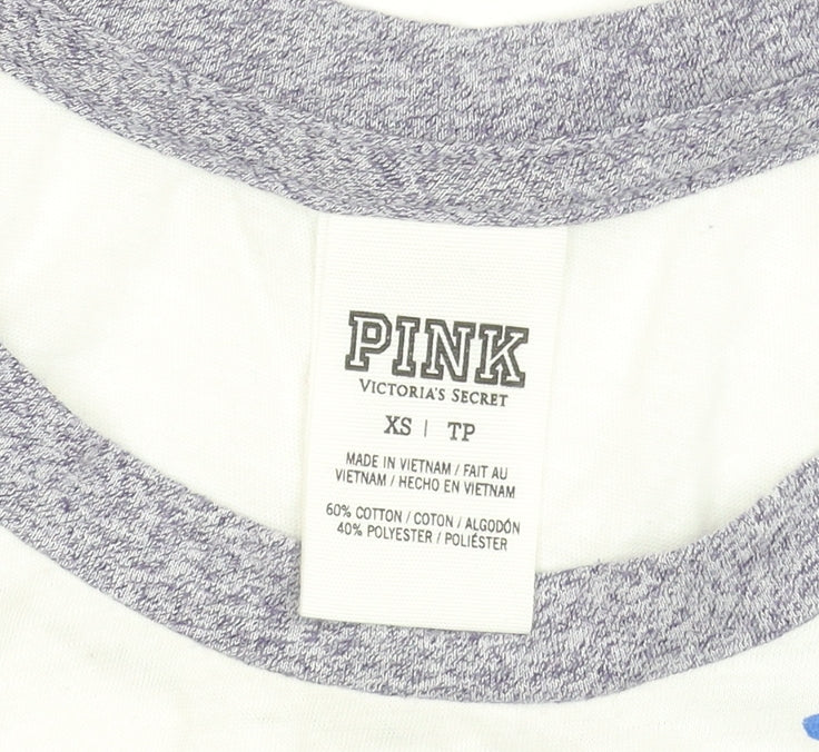 Victoria's Secret PINK Women's White Racerback Tank Top XS
