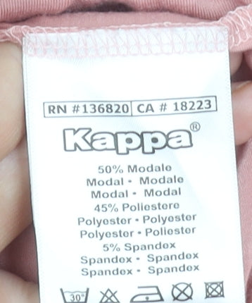 Kappa Women's Pink 3/4 Sleeve Basic Modal Blend T-Shirt Medium