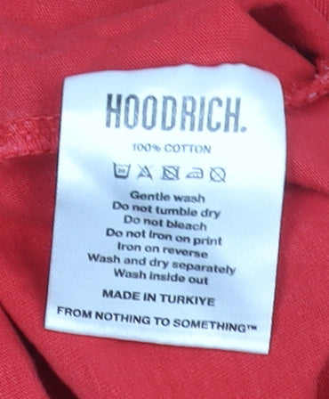 Hoodrich Men's Red Graphic Print Crew Neck T-Shirt XS