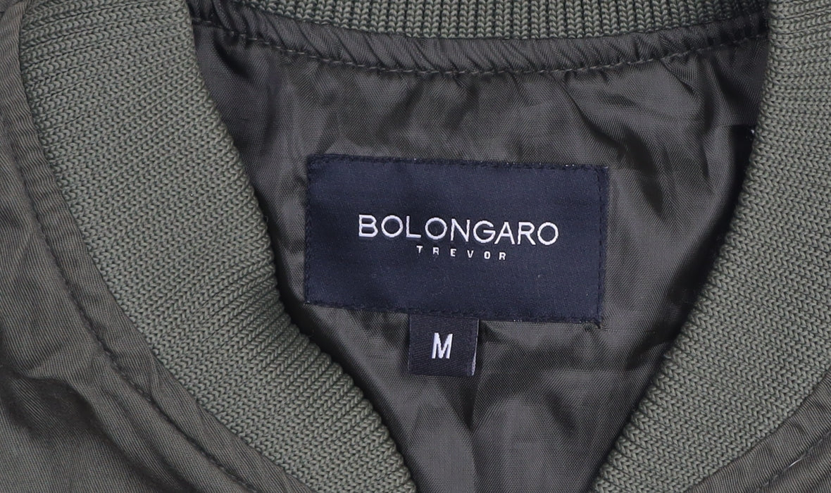 Bolongaro Trevor Men's Green Bomber Jacket Size M Full Zip Casual