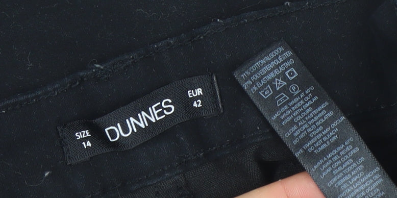 Dunnes Women Black Size 14 Straight Leg Stretch Jeans