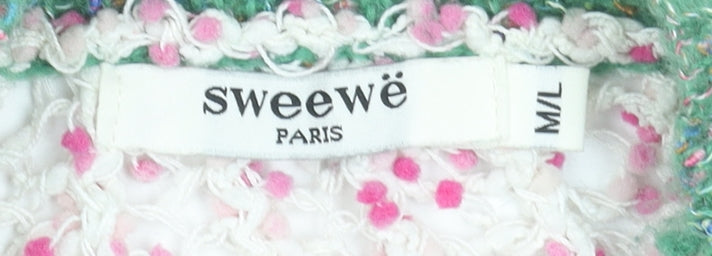 Sweewë Paris Women’s Multicoloured Striped Chunky Knit Pullover Jumper M