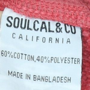 SoulCal Women’s Pink Full Zip Hoodie Size M Cotton Blend