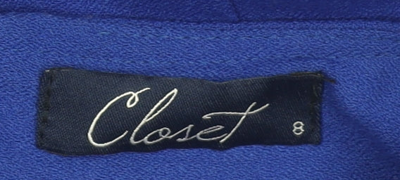 Closet Women’s Blue Shift Dress Size 8 Knee Length 3/4 Sleeve