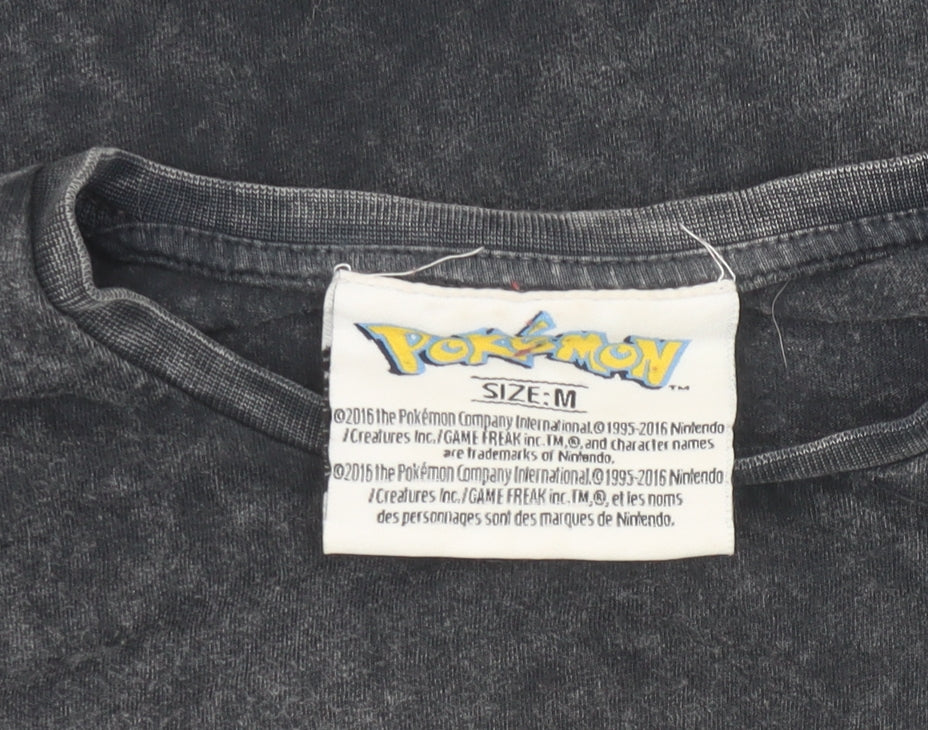 Pokémon Womens Black Graphic T-Shirt by Bioworld Size M Cotton Casual