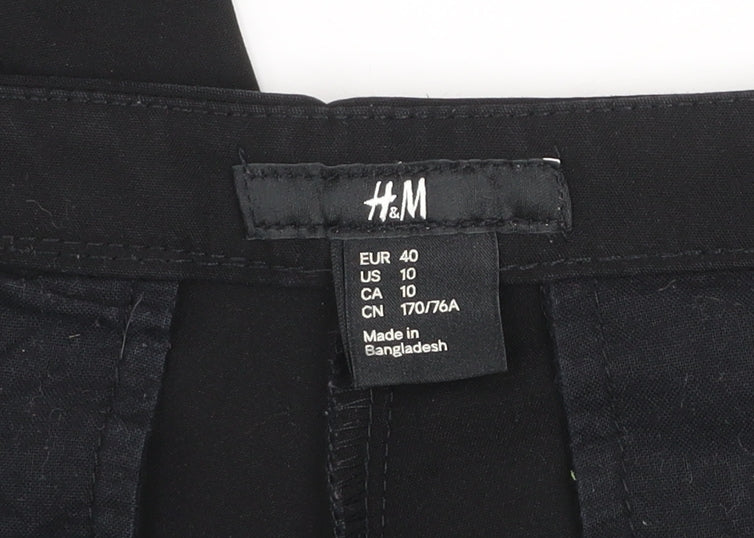 H&M Men’s Black Slim Fit Chino Trousers Size L 32in Waist