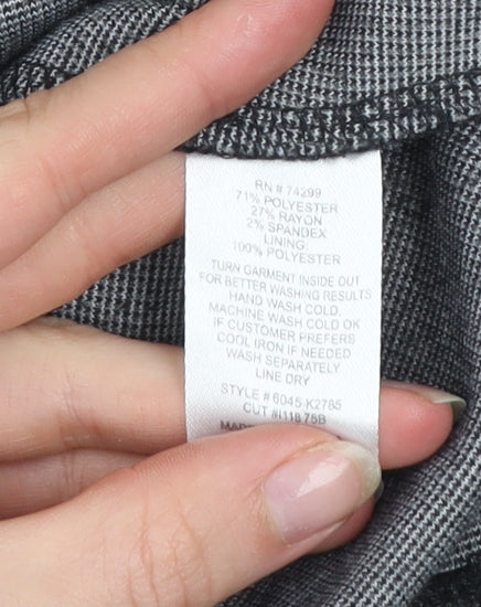 Intermission Women’s Grey Sheath Knee Length Dress Size 8 Sleeveless Workwear