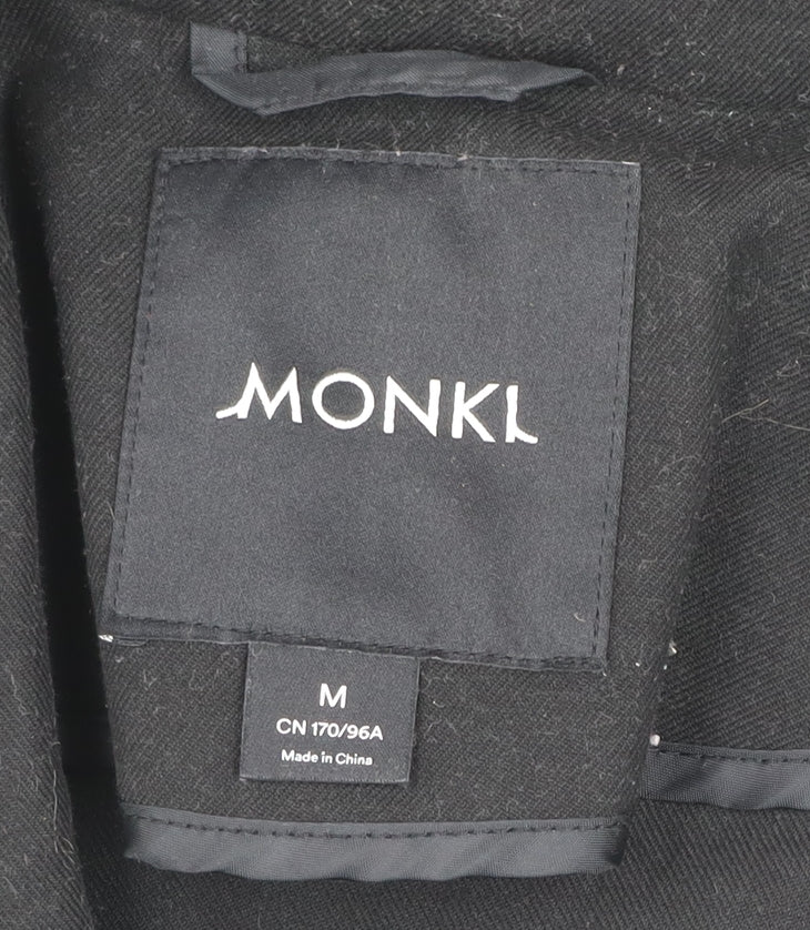Monki Unisex Black Cotton Blazer Jacket Medium Classic Fit