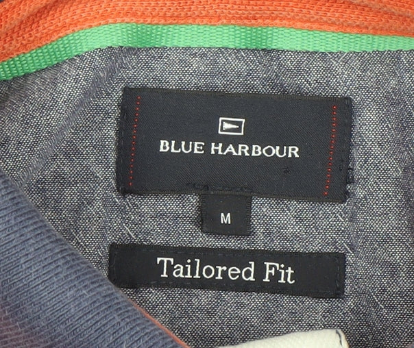Marks & Spencer Blue Harbour Men's Orange Tailored Fit Polo Shirt M