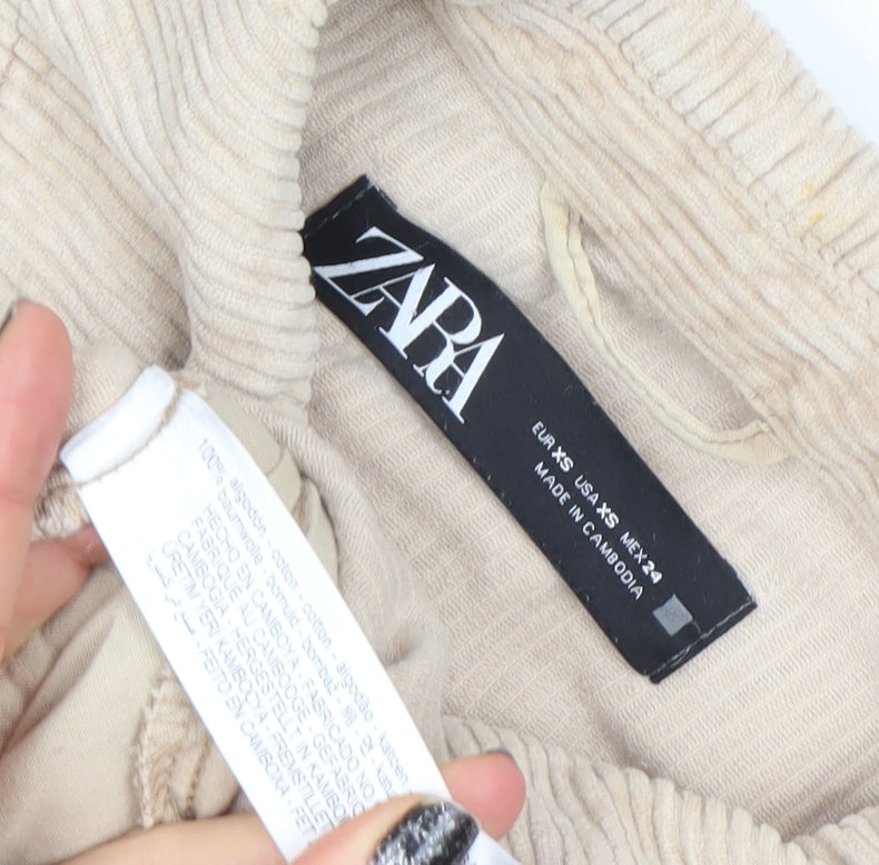 Zara Women’s Beige Corduroy Button-Up Jacket XS